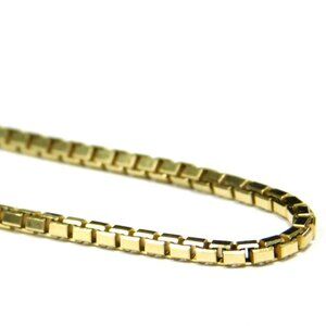 Balestra Italy 14K Yellow Gold Box Chain Necklace – 31.5 inch – 16.1 grams